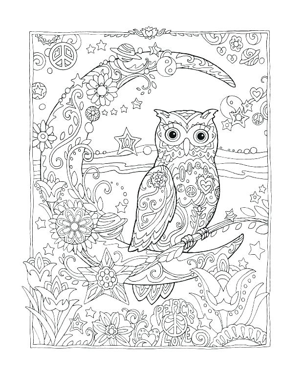 575x767 Coloring Book Owl Owl Coloring Pages For Kids Secret Garden