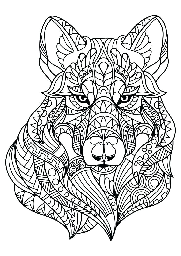 736x1040 Animal Coloring Books For Adults Hippie Animals Coloring Page