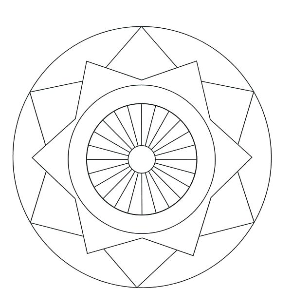 600x632 Free Simple Coloring Pages Easy Free Simple Mandala Coloring Pages