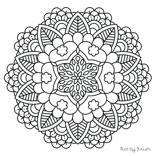 547x547 Simple Mandala Coloring Pages