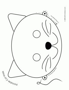 231x300 Animal Masks Coloring Pages Projects To Try Animal