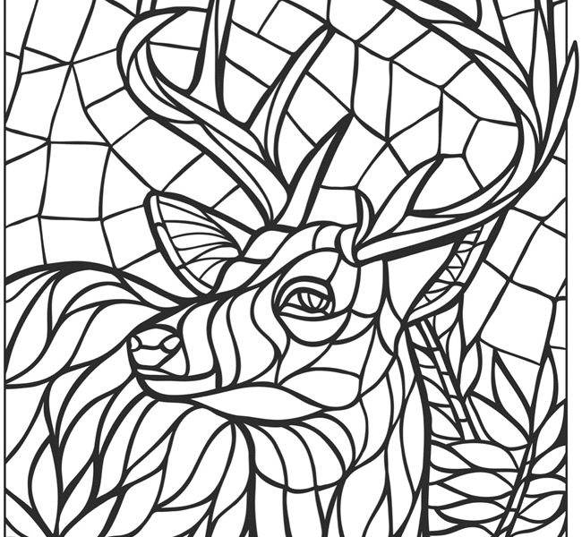 650x600 Mosaics Coloring Pages Animal Mosaic Coloring Pages Coloring Page