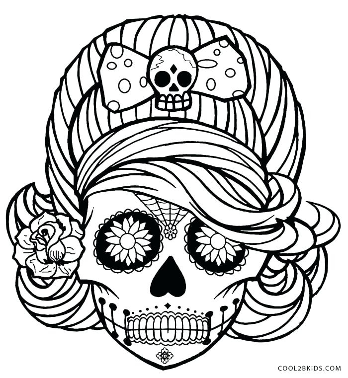 700x761 Coloring Pages Of Skulls