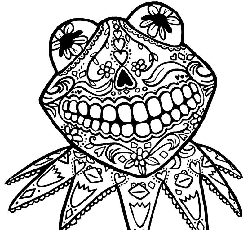 800x741 Day Of The Dead Skull Coloring Page Collections Free Coloring