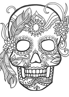 236x330 Stunning Design Sugar Skull Coloring Page Skulls Pages Printable