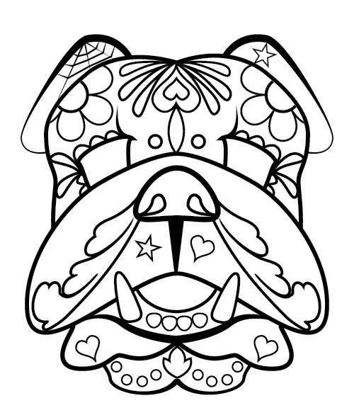 500x593 Best Dog Coloring Pages For Adults Images