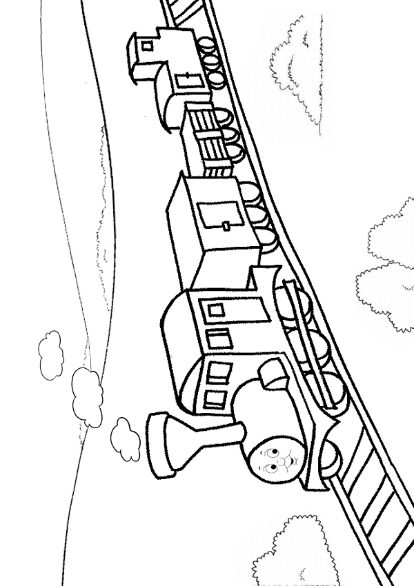 600x850 Free Online Printable Kids Colouring Pages Train Tracks Coloring