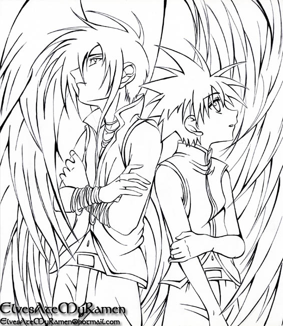 Anime Coloring Boy And Girl Coloring Pages