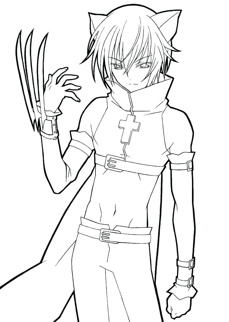 Anime Boy Coloring Pages at GetDrawings | Free download