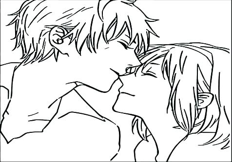 476x333 Anime Boy And Girl Coloring Pages Printable Coloring Boy Coloring