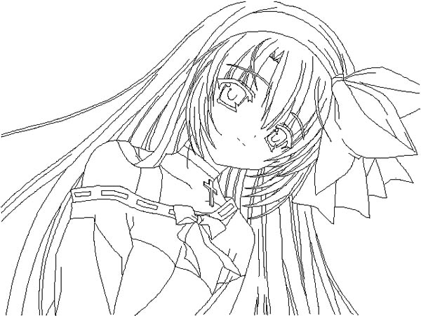 600x450 Anime Girls Cartoon Coloring Pages