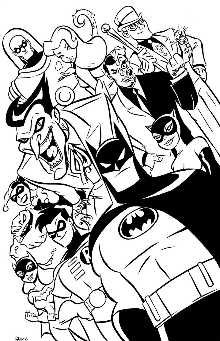 718x1111 Batman The Animated Series Coloring Pages To Print Coloring