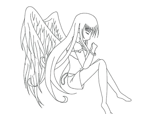 600x463 Coloring Pages For Kids Online Anime Cartoon Download Free Angel