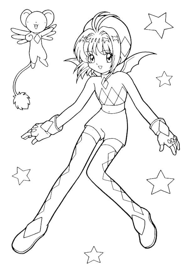 590x870 Anime Cartoon Coloring Pages