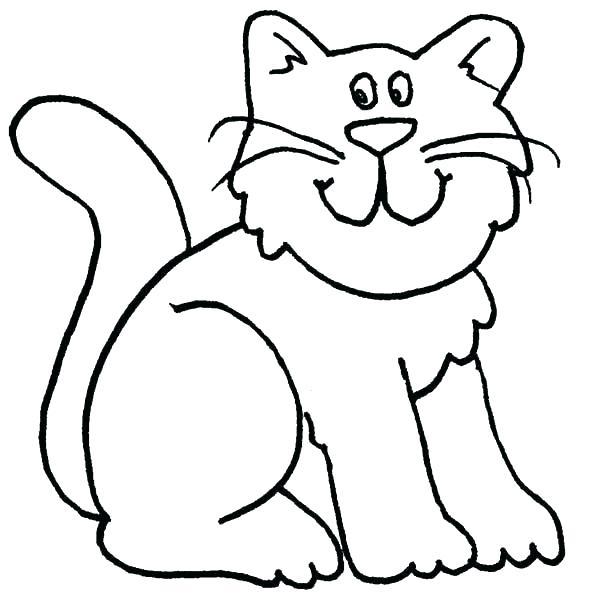 600x600 Cat Coloring Page Funny Little Cat Coloring Page Cat Colouring