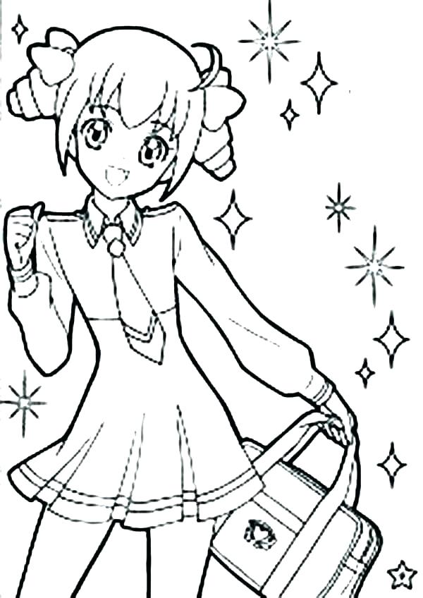 600x848 Coloring Pages Of Anime Characters Cute Girl Coloring Pages Cute