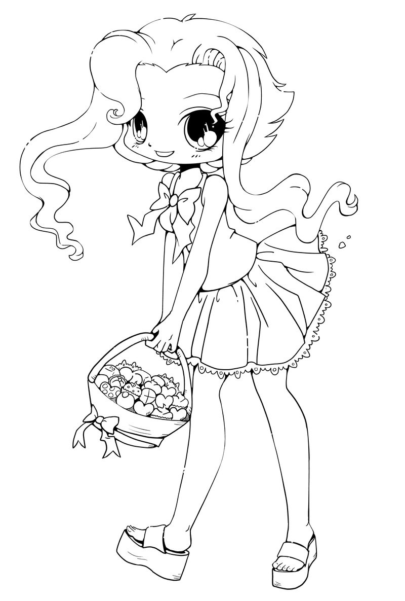 800x1185 Cute Chibi Coloring Pages For Kids