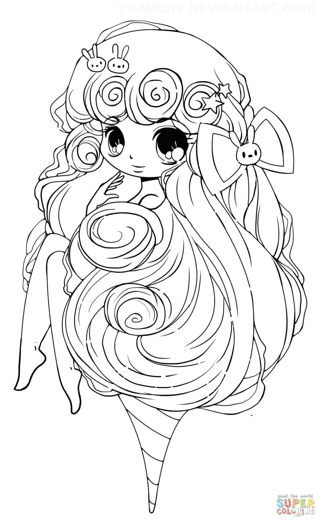 1024x1666 Coloring Pages Chibi Coloring Pages Click The Cotton Candy Girl