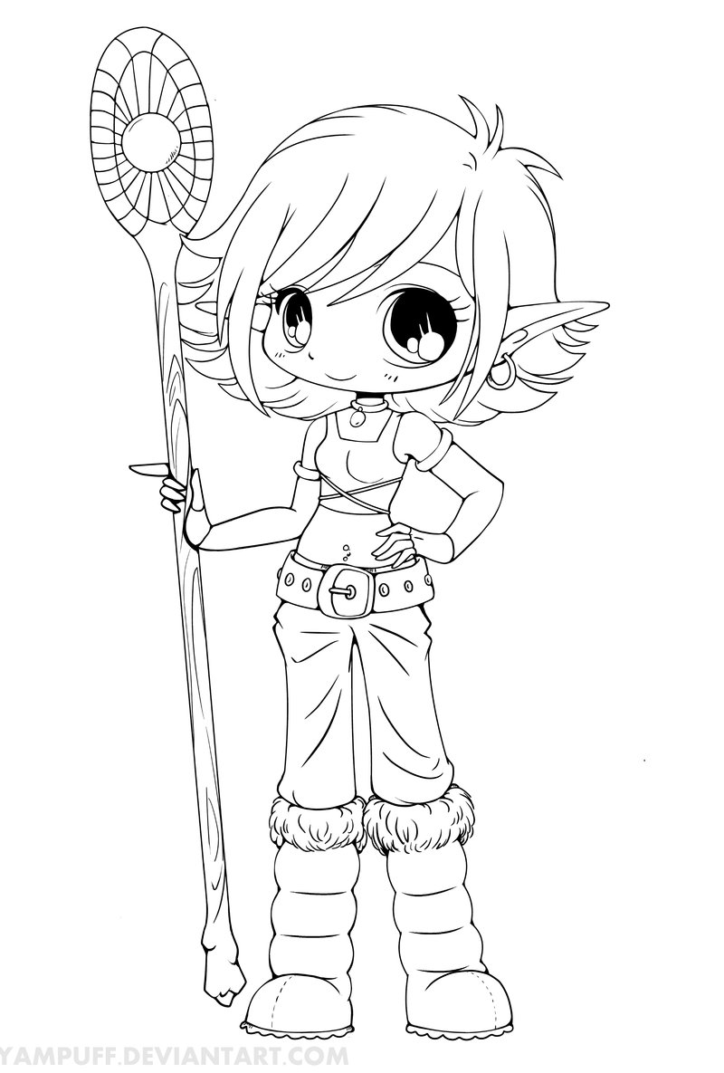 800x1185 Chibi Anime Girl Coloring Pages