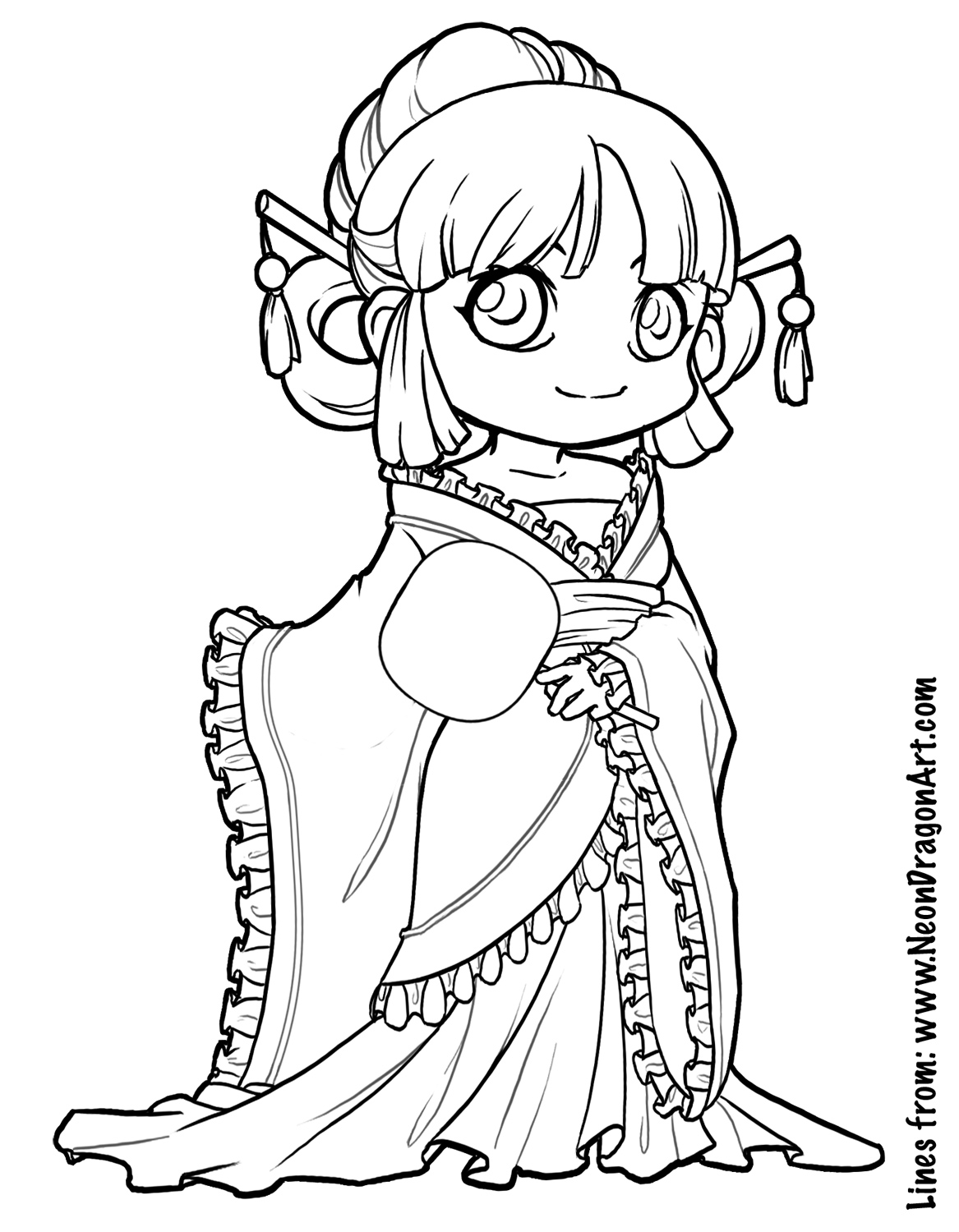 1167x1500 Cute Anime Coloring Pages