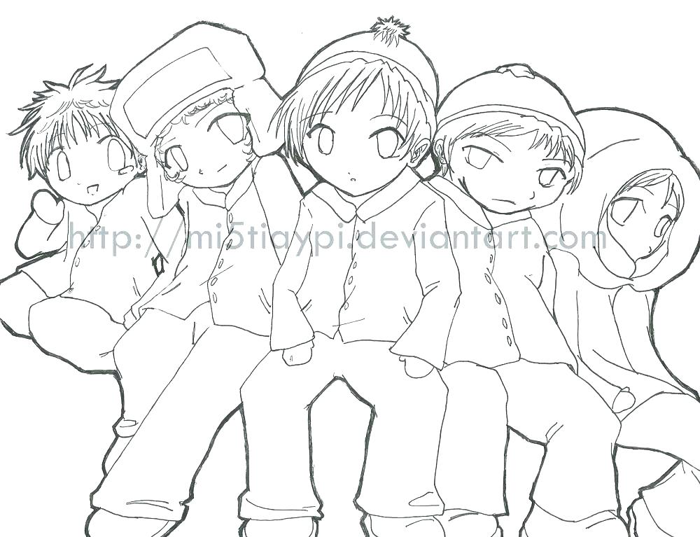 1000x767 South Park Coloring Pages South Park Coloring Pages Anime Sty