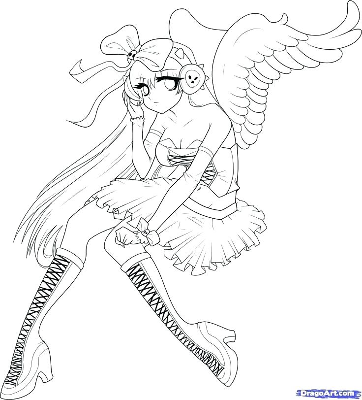 736x812 Angel Coloring Pages For Adults