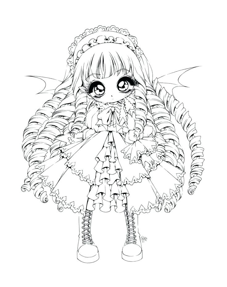 736x929 Anime Girl Coloring Page Chibi