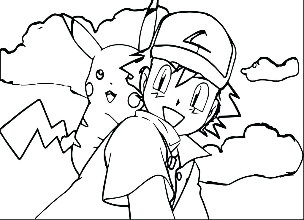 1024x741 Coloring Pages Cartoons Ash Boy From Anime Coloring Pages For Kids