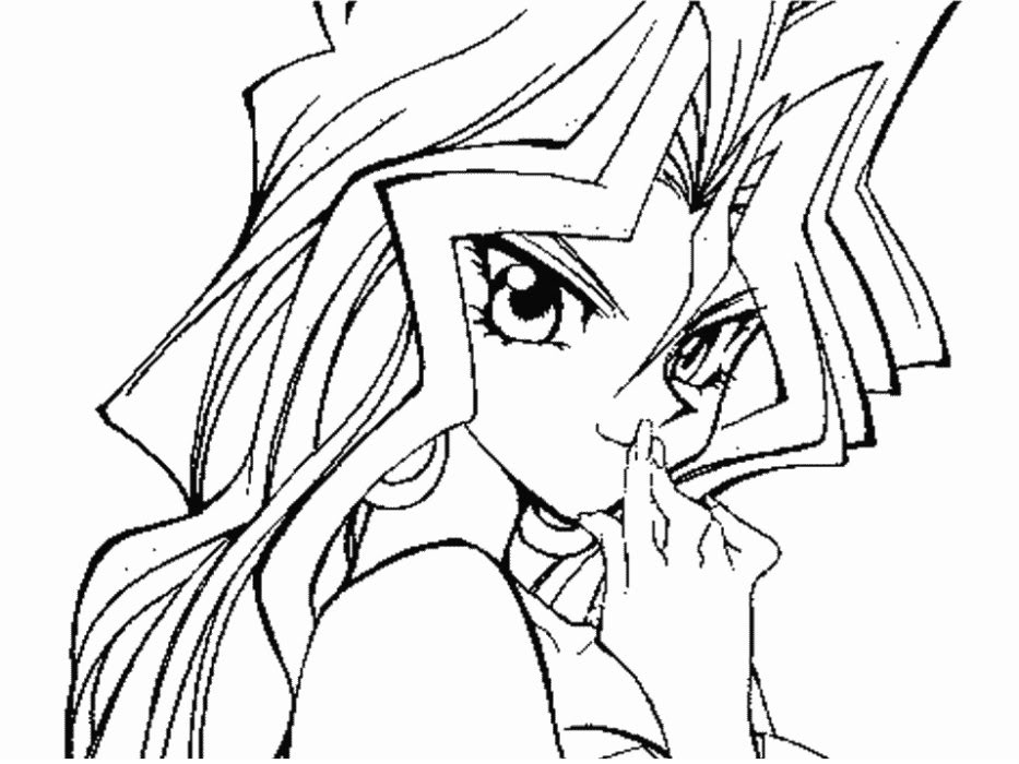 933x700 Anime Coloring Pages For Kids