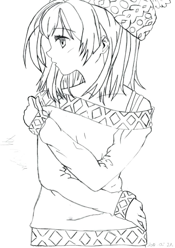 725x1024 Printable Anime Coloring Pages Cool Anime Coloring Pages Coloring