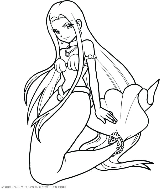 700x800 Anime Mermaid Coloring Pages Mermaid Melody Coloring Pages Online