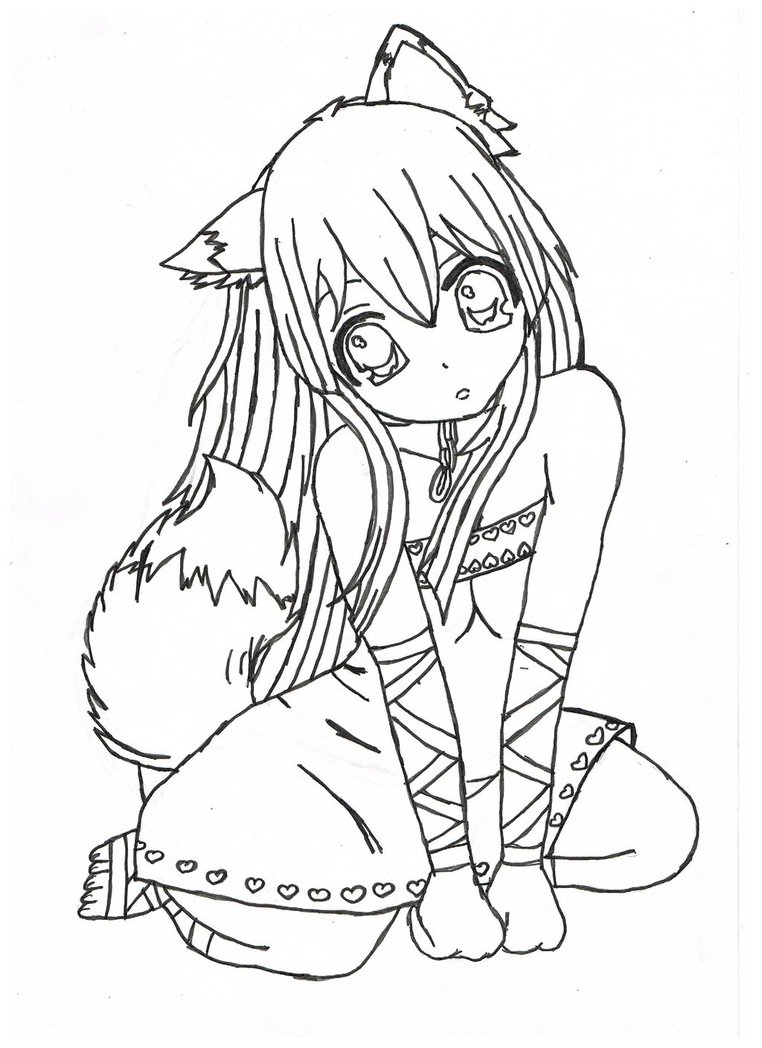 762x1048 Anime Girl Coloring Pages