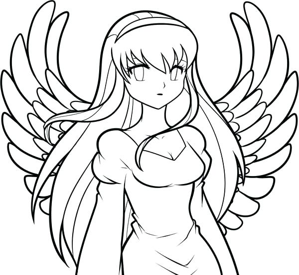 600x553 Anime Coloring Pages Anime Girl Coloring Pages Free Printable