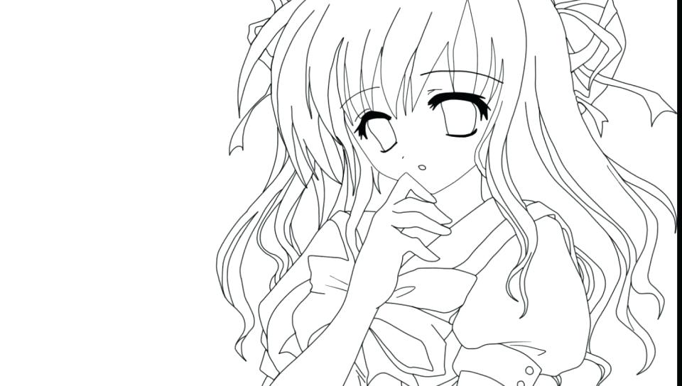 960x544 Anime Girl Coloring Page For Kids To Print Free Printable Pages