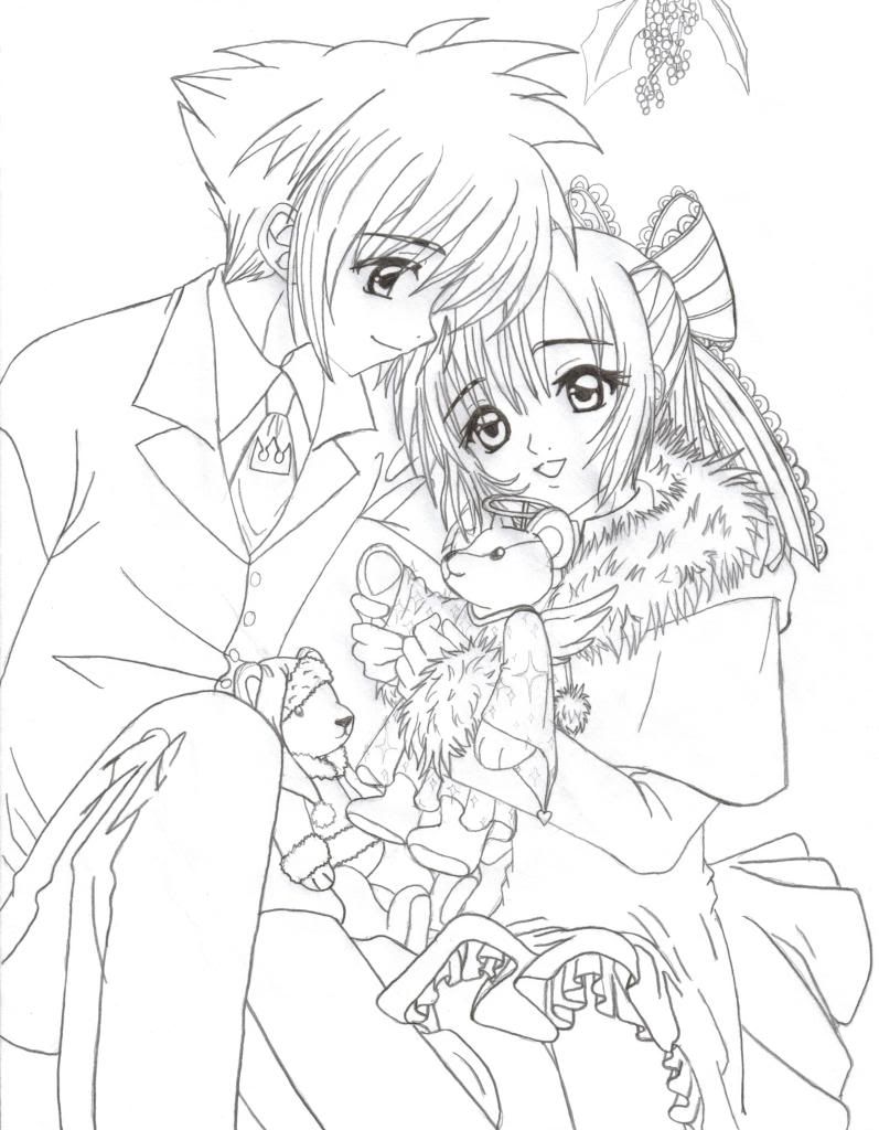 797x1024 Anime Coloring Pages Anime Christmas Couple Colouring Pages Anime