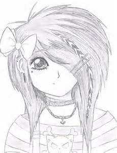 230x300 Anime Girl Neko Coloring Pages Emo Anime Girl