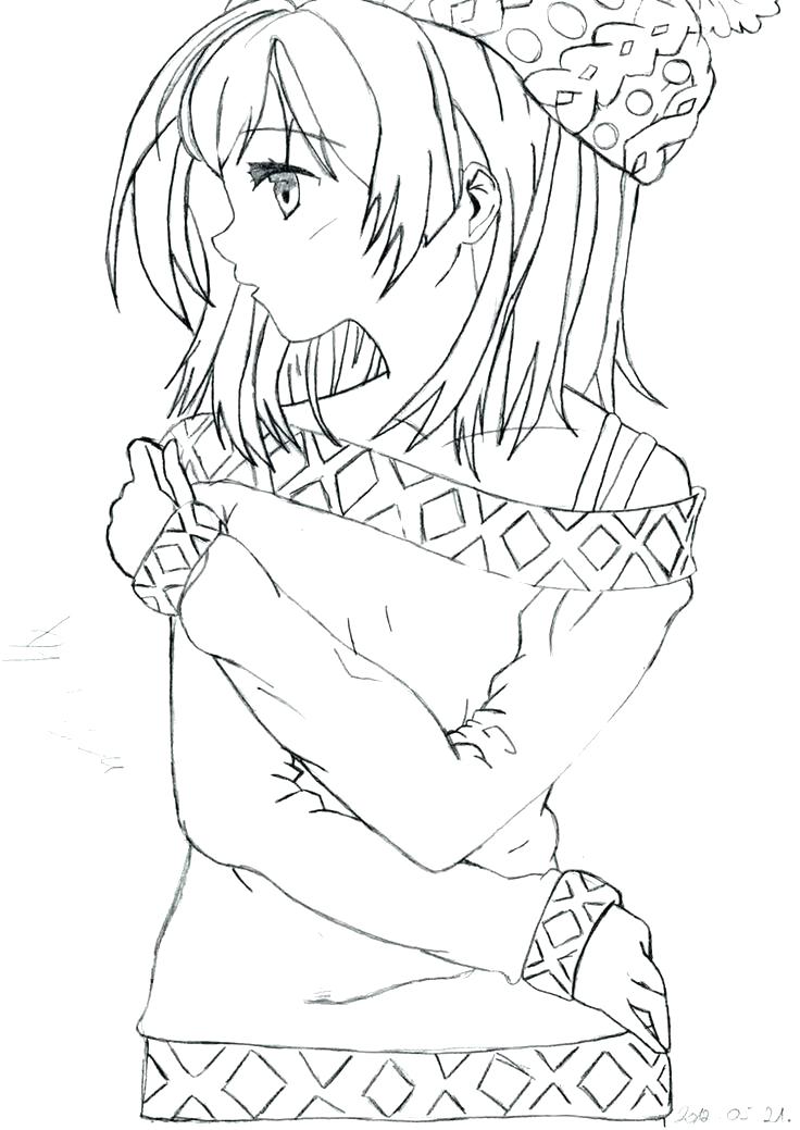 736x1039 Coloring Pages Of Anime Emo Girl Coloring Pages Anime Coloring