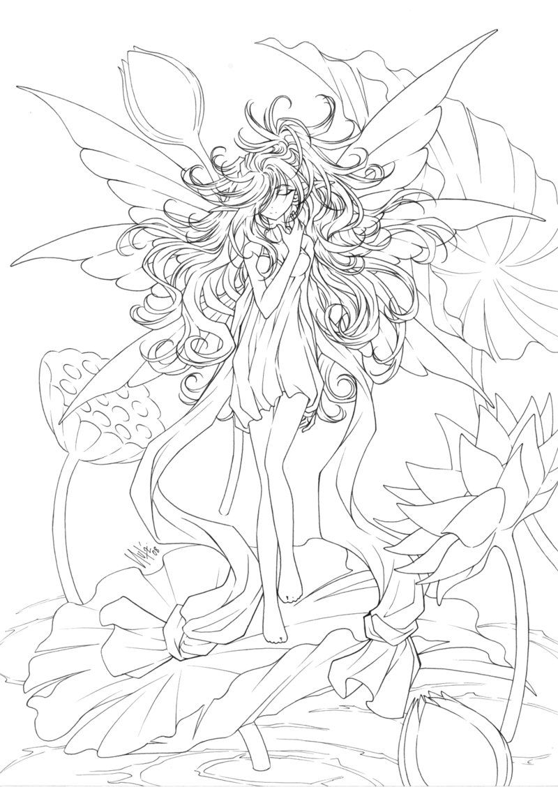 800x1128 Free Printables Almost Anime Fairy Coloring Page Printables Anime