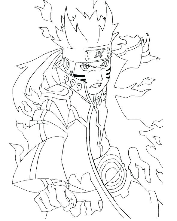 589x736 Coloring Pages Anime And Naruto Coloring Pages Nine Tailed Fox