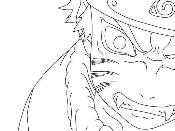 612x459 Naruto Coloring Pages Nine Tailed Fox In Cure Page Paint Anime