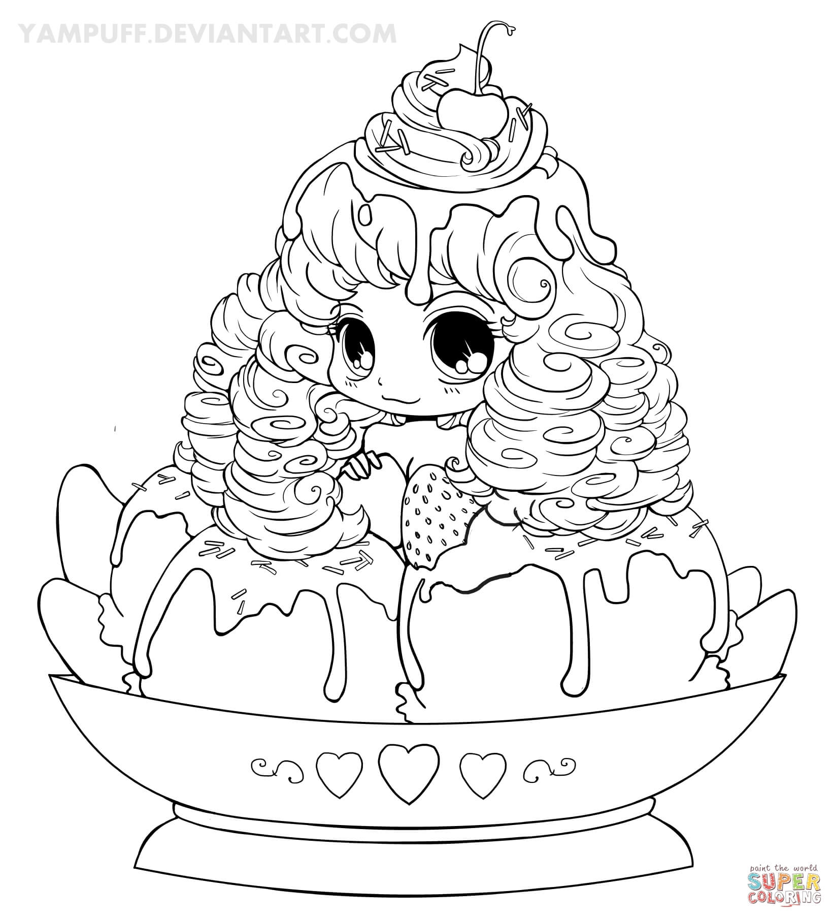 1641x1807 Chibi Lollipop Girl Coloring Page Free Printable Coloring Pages