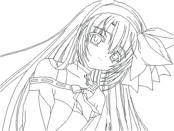 600x450 Anime Coloring Pages For Girls Color Bros