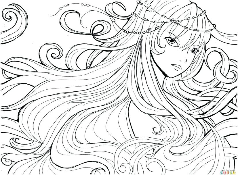 827x609 Anime Girl Coloring Pages Anime Coloring Pages Printable Image