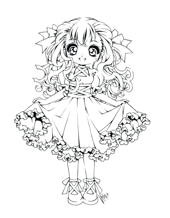 687x879 Anime Girl Coloring Pages Online For Girls Printable Beautiful