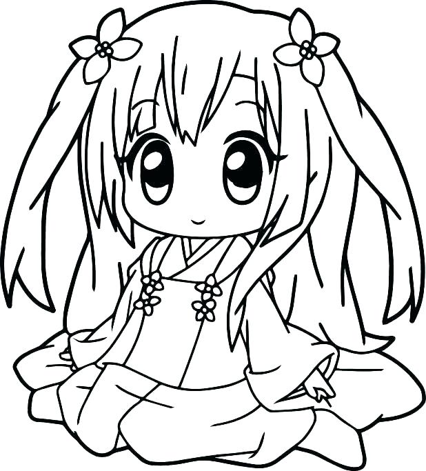 618x683 Cute Girl Coloring Pages Anime Girl Coloring Page Coloring Pages