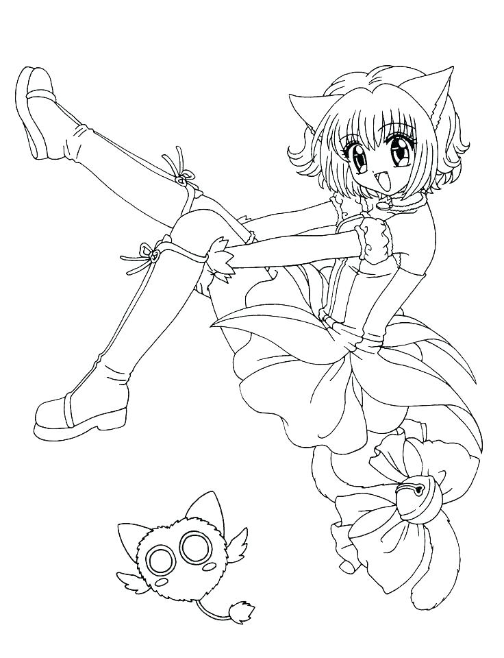 736x960 Anime Girl Coloring Page Cute Anime Coloring Pages Stock Anime