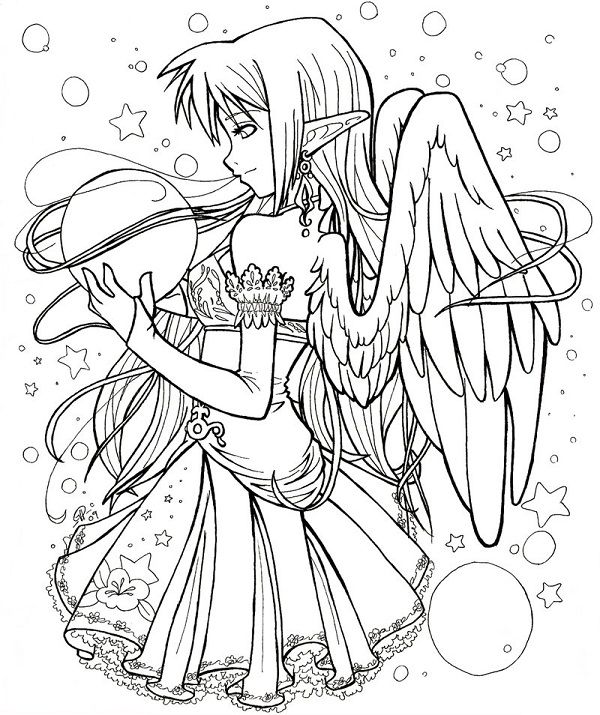 600x715 Anime Vampire Coloring Pages Coloring Pages Anime