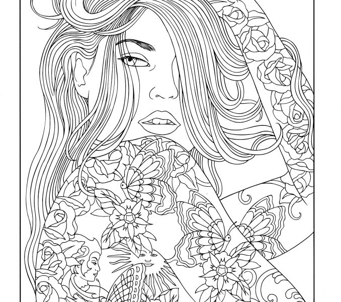 678x600 Line Art Coloring Pages