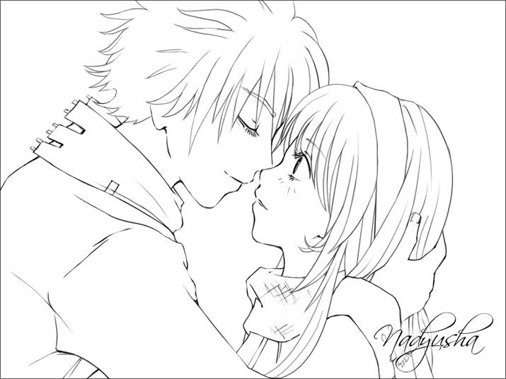 715x536 Anime Love Coloring Pages