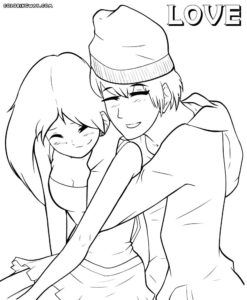 247x300 Anime Valentine Coloring Pages Coloring Sheets